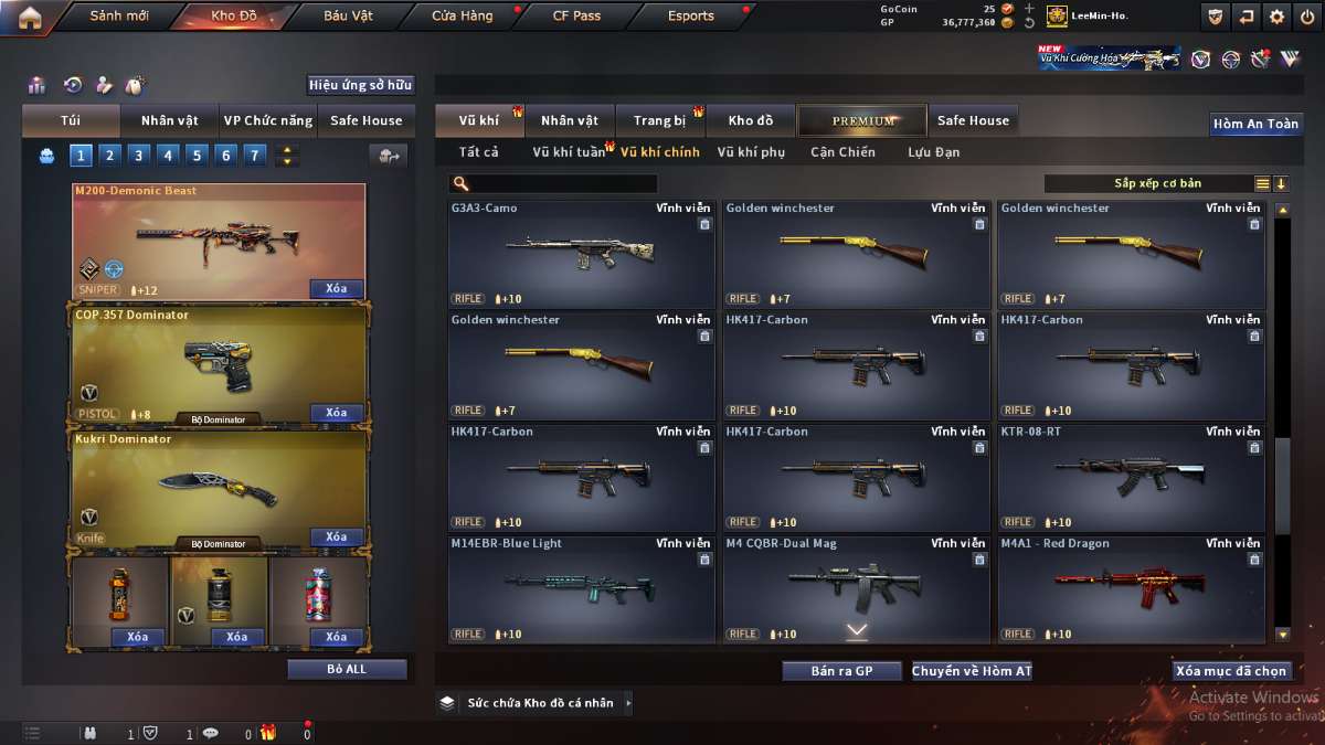 shop acc cf uy tin gia re